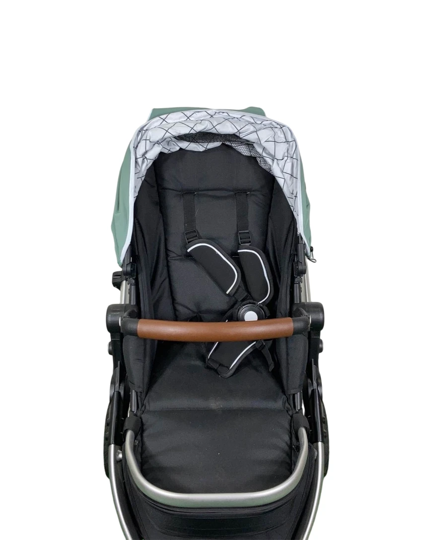Mockingbird Single 2.0 Stroller, 2023, Silver With Penny Leather, Windowpane, Sage 7 Mockingbird Single 2.0 Stroller, 2023, Silver With Penny Leather, Windowpane, Sage - Image 5
