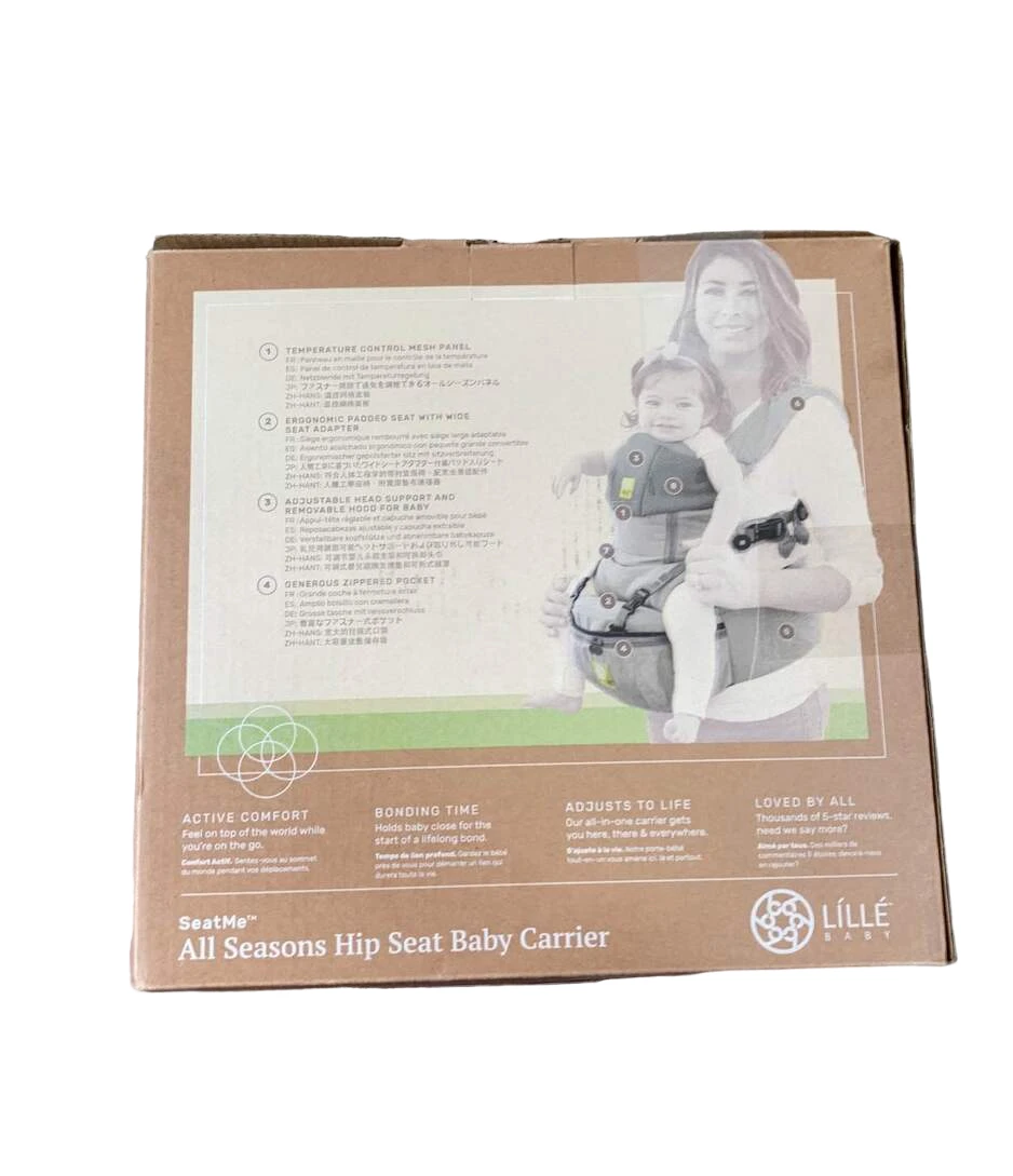 Lillebaby SeatMe All Seasons Hip Seat Baby Carrier, Stone 6 Lillebaby SeatMe All Seasons Hip Seat Baby Carrier, Stone - Image 4