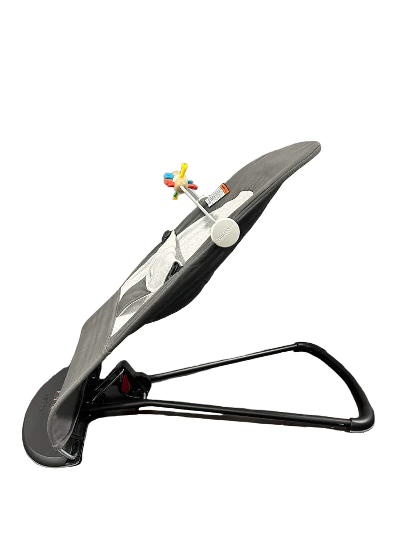BabyBjorn Bouncer Balance With Toy Bar, Dark Grey/Grey, Black Frame 7 BabyBjorn Bouncer Balance With Toy Bar, Dark Grey/Grey, Black Frame - Image 5
