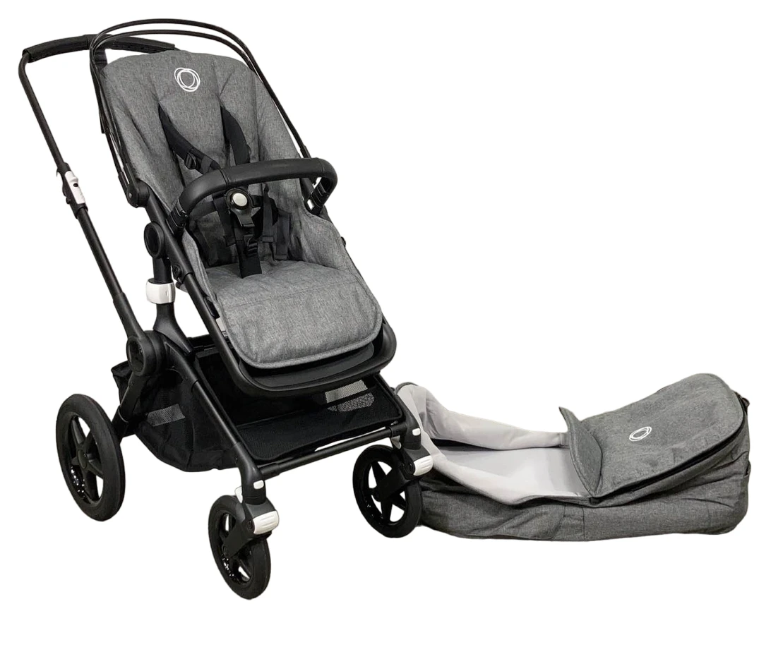Bugaboo Fox 3 Stroller, 2021, Black, Grey Melange 3 Bugaboo Fox 3 Stroller, 2021, Black, Grey Melange