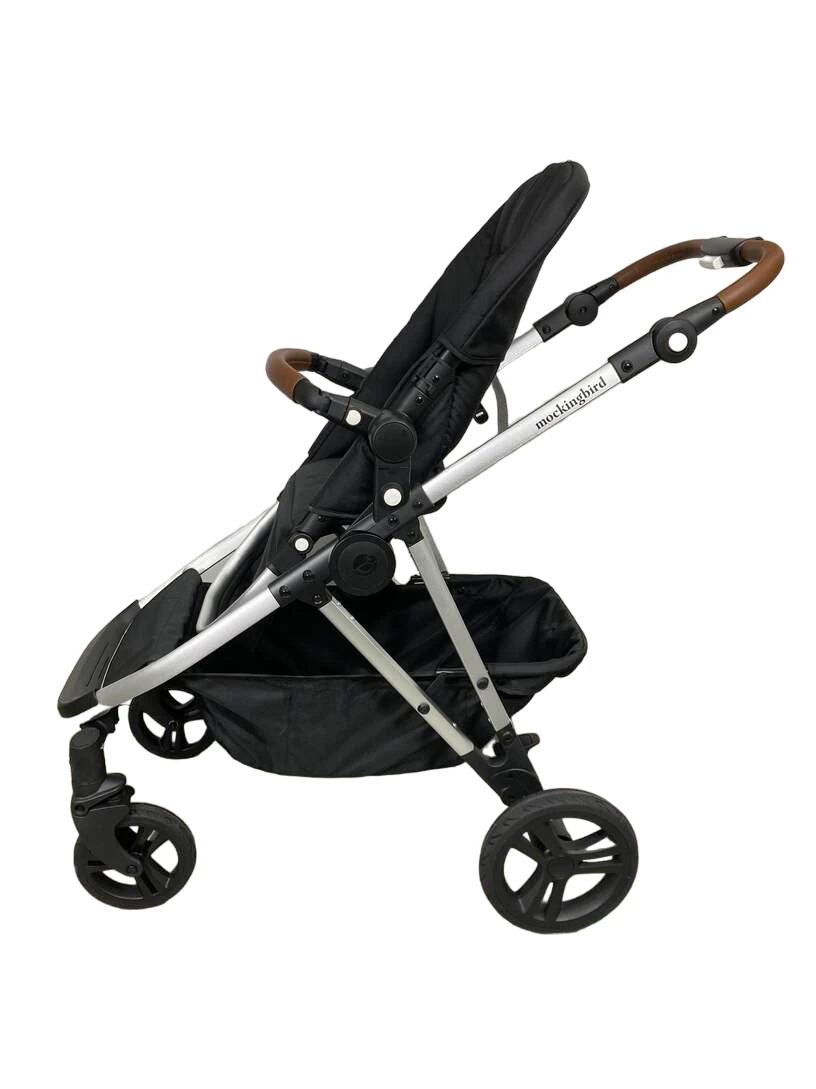 Mockingbird Single To Double 2.0 Stroller, Silver With Penny Leather, 2023 5 Mockingbird Single To Double 2.0 Stroller, Silver With Penny Leather, 2023 - Image 3