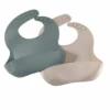 AEIOU Bib 2-Pack, Sage/Oat Milk -Kindly Baby Shop 23f72444 13ca 4bb4 8ebf 67004f416133