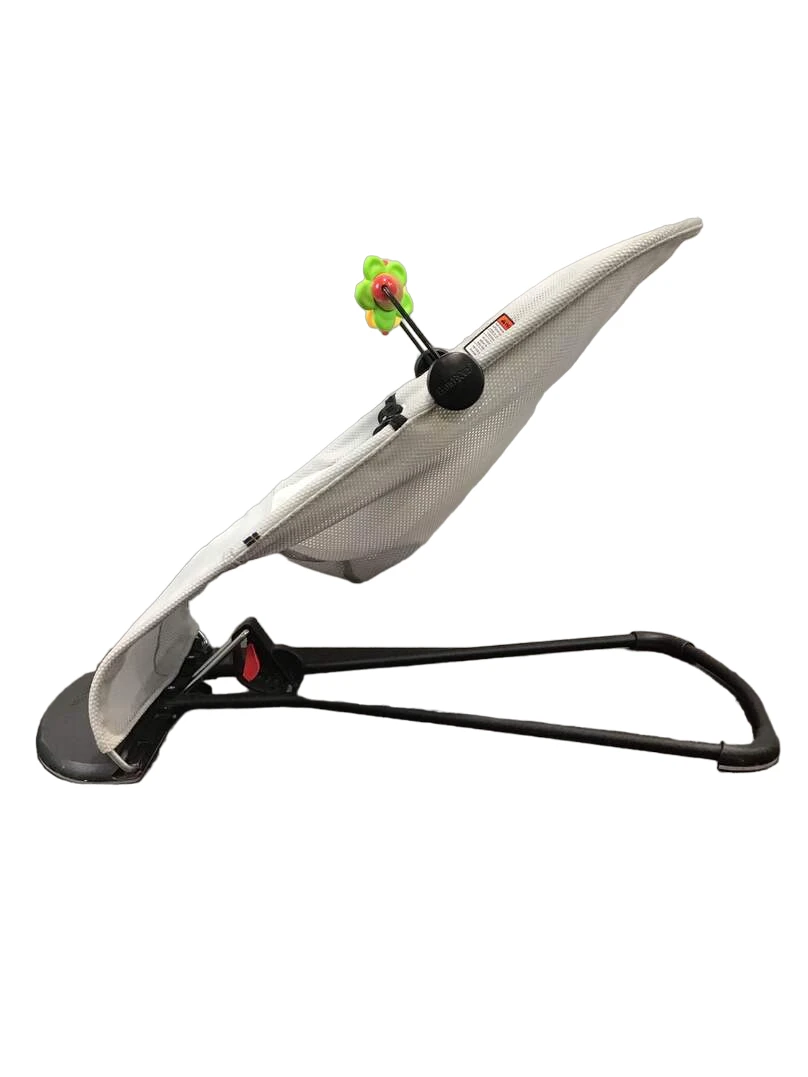BabyBjorn Bouncer Balance With Toy Bar, Silver White Mesh, Black Frame 5 BabyBjorn Bouncer Balance With Toy Bar, Silver White Mesh, Black Frame - Image 3