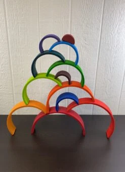 Rainbow Stacker, Large 7 Rainbow Stacker, Large -Kindly Baby Shop 3be3f4b5d4966c808f88fd924013b4c0