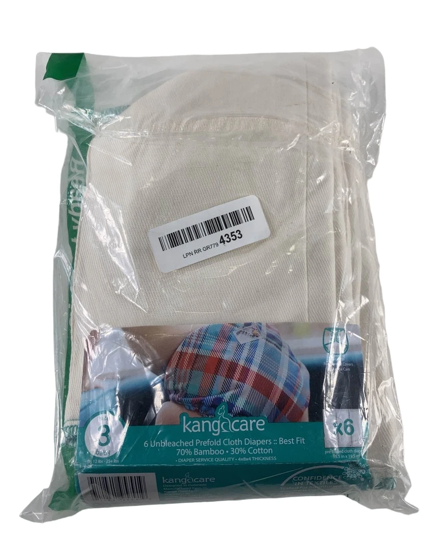 Kangacare Prefold Cloth Diaper Inserts, Size 3 5 Kangacare Prefold Cloth Diaper Inserts, Size 3 - Image 3