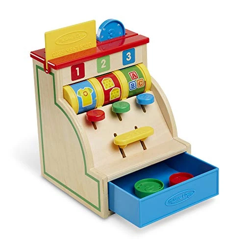 Melissa & Doug Spin And Swipe Wooden Cash Register 8 Melissa & Doug Spin And Swipe Wooden Cash Register - Image 6