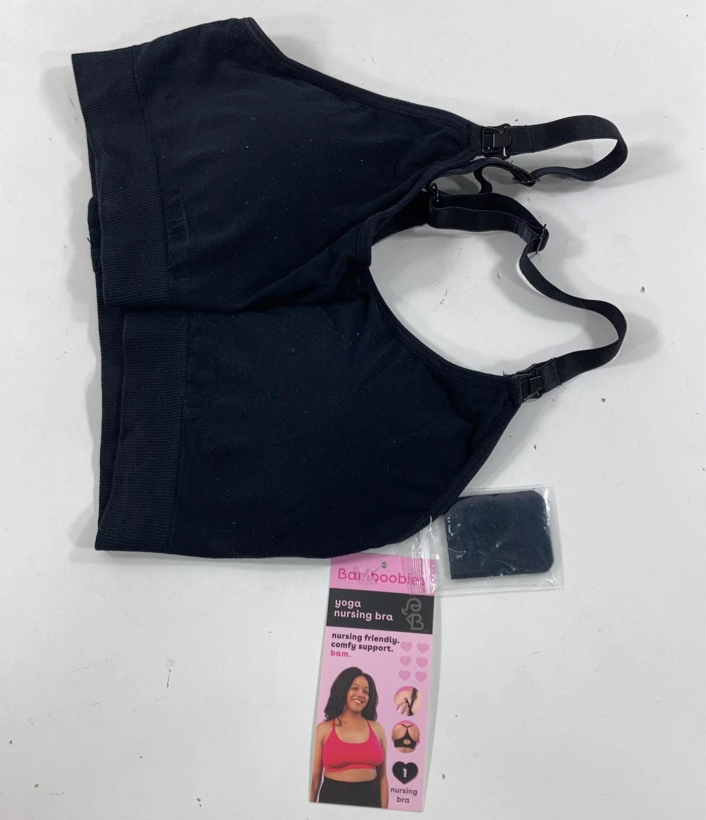 Bamboobies Yoga Nursing Bra, Medium Black 5 Bamboobies Yoga Nursing Bra, Medium Black - Image 3