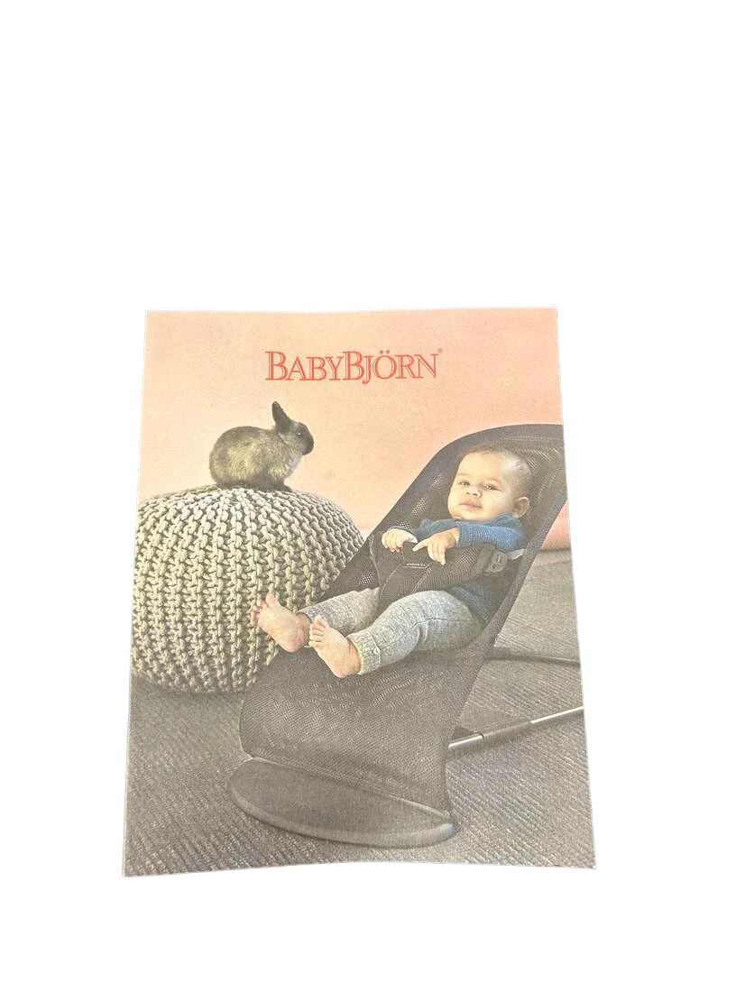 BabyBjorn Bouncer Balance With Toy Bar, Dark Grey/Grey, Black Frame 14 BabyBjorn Bouncer Balance With Toy Bar, Dark Grey/Grey, Black Frame - Image 12