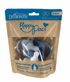 Dr. Brown's HappyPaci Silicone Pacifiers, White/Blue/Light Blue -Kindly Baby Shop 5aa82b1f 5ba9 4696 a9b7 d3c9a3453ca9