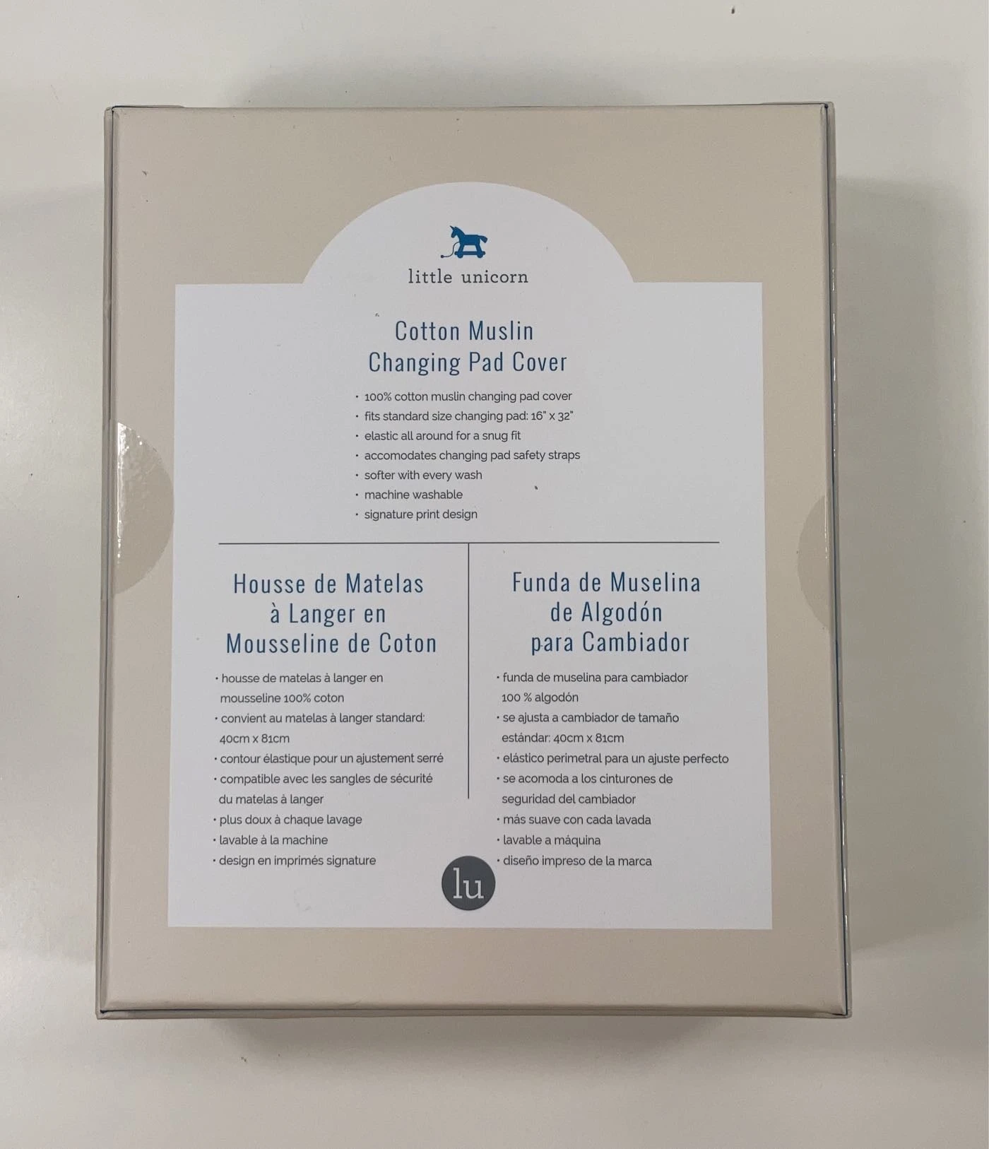 Little Unicorn Cotton Muslin Changing Pad Cover, Tropical 4 Little Unicorn Cotton Muslin Changing Pad Cover, Tropical - Image 2