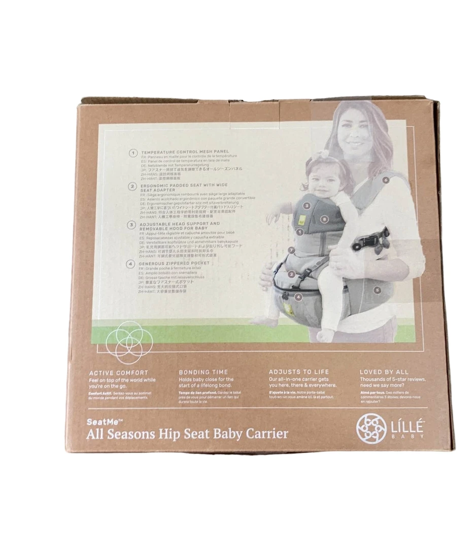 Lillebaby SeatMe All Seasons Hip Seat Baby Carrier, Stone 5 Lillebaby SeatMe All Seasons Hip Seat Baby Carrier, Stone - Image 3