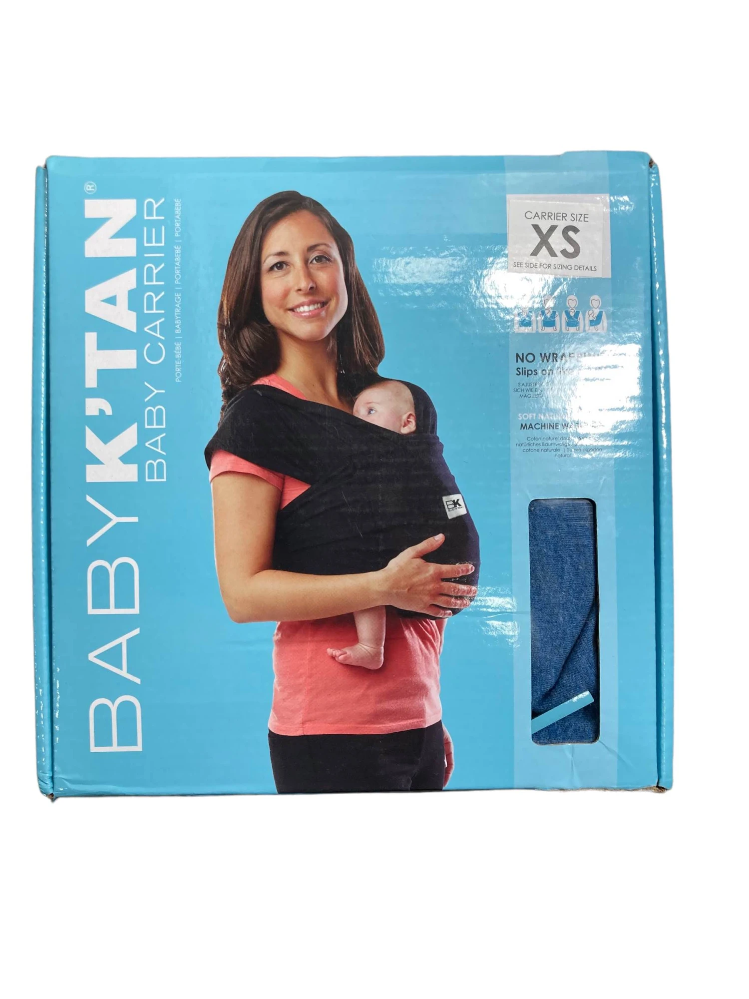 Baby K'tan Baby Carrier, Extra Small, Denim, Cotton 6 Baby K'tan Baby Carrier, Extra Small, Denim, Cotton - Image 4