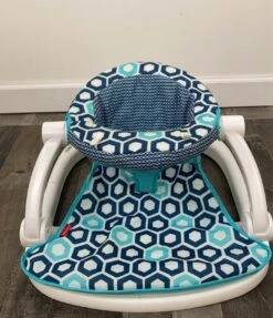 Fisher Price Sit-Me-Up Floor Seat, Blue Pattern