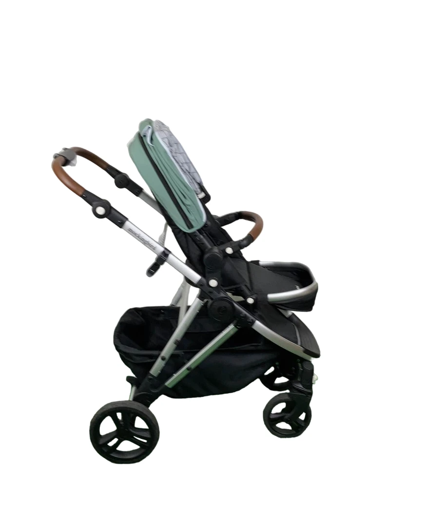 Mockingbird Single 2.0 Stroller, 2023, Silver With Penny Leather, Windowpane, Sage 5 Mockingbird Single 2.0 Stroller, 2023, Silver With Penny Leather, Windowpane, Sage - Image 3