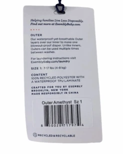 Esembly Outer, Size 1, Amethyst -Kindly Baby Shop 8016a513 8eb1 4d0a 954d f3437abf7e40