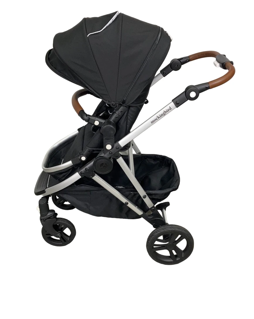 Mockingbird Single 2.0 Stroller, Silver With Penny Leather, Windowpane, Black, 2023 5 Mockingbird Single 2.0 Stroller, Silver With Penny Leather, Windowpane, Black, 2023 - Image 3