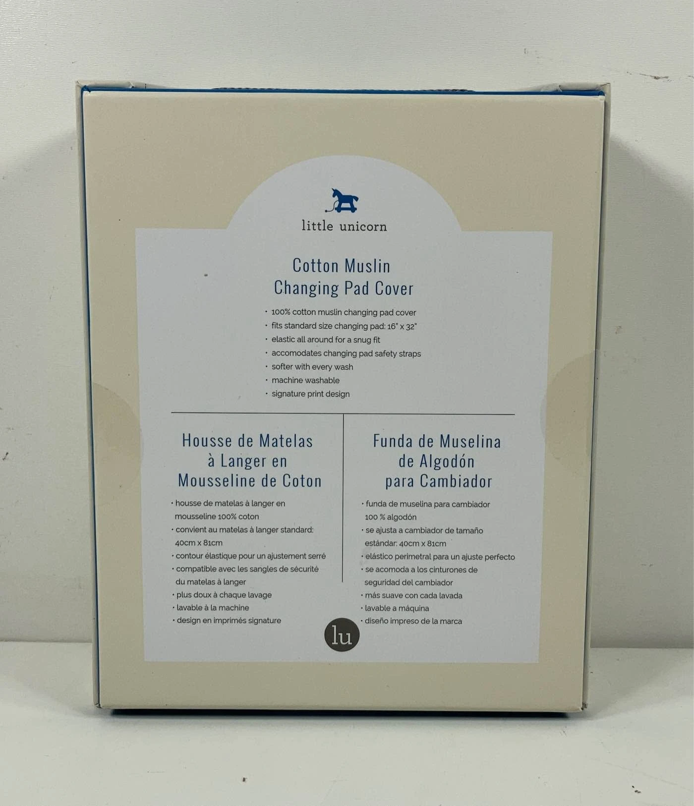 Little Unicorn Cotton Muslin Changing Pad Cover, Watercolor Roses 4 Little Unicorn Cotton Muslin Changing Pad Cover, Watercolor Roses - Image 2