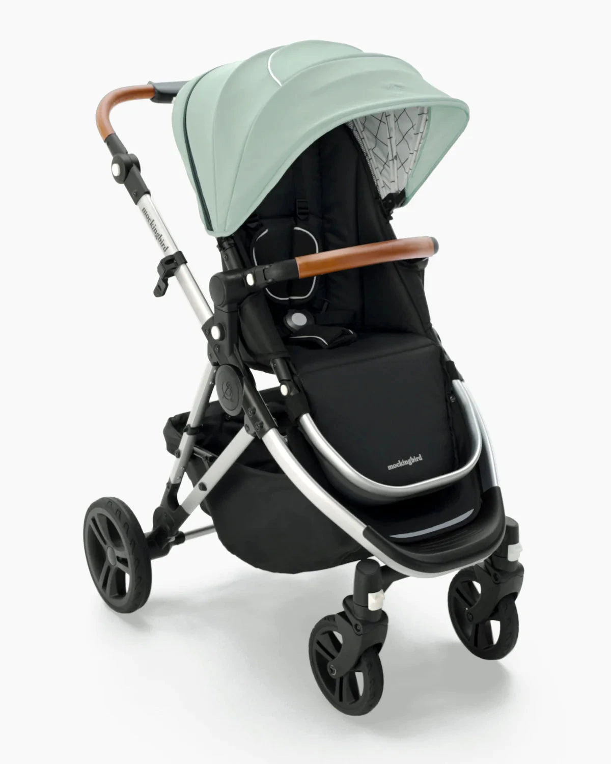 Mockingbird Single 2.0 Stroller, 2023, Silver With Penny Leather, Windowpane, Sage 16 Mockingbird Single 2.0 Stroller, 2023, Silver With Penny Leather, Windowpane, Sage - Image 14