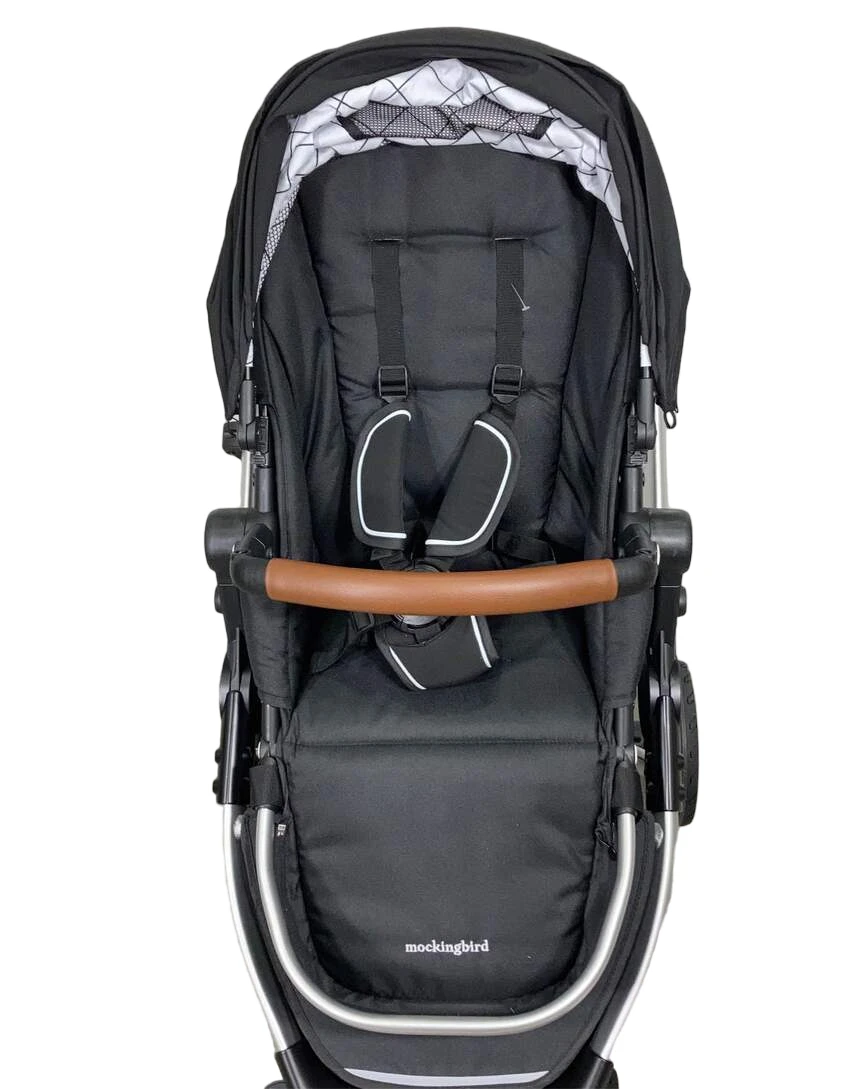 Mockingbird Single 2.0 Stroller, Silver With Penny Leather, Windowpane, Black, 2023 8 Mockingbird Single 2.0 Stroller, Silver With Penny Leather, Windowpane, Black, 2023 - Image 6