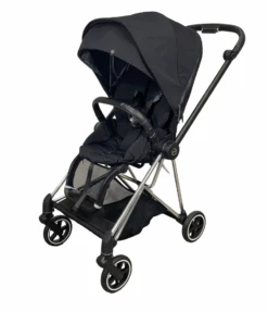 Cybex MIOS Stroller, 2022, Chrome With Black Details, Deep Black