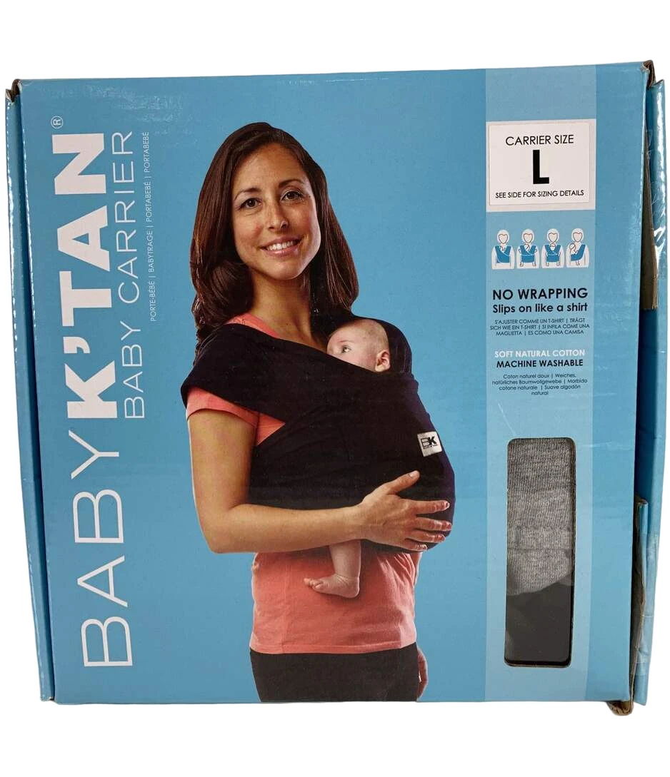 Baby K'tan Baby Carrier, Large, Original, Heather Gray 5 Baby K'tan Baby Carrier, Large, Original, Heather Gray - Image 3
