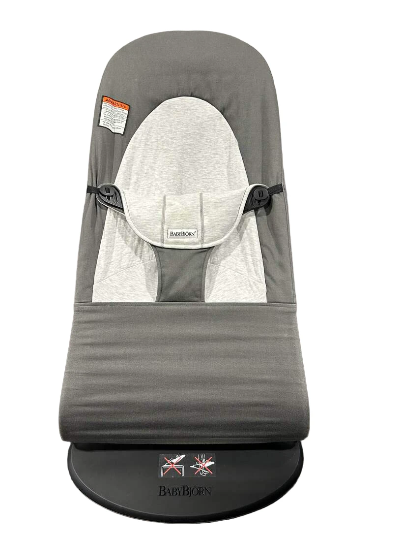 BabyBjorn Bouncer Balance With Toy Bar, Dark Grey/Grey, Black Frame 8 BabyBjorn Bouncer Balance With Toy Bar, Dark Grey/Grey, Black Frame - Image 6
