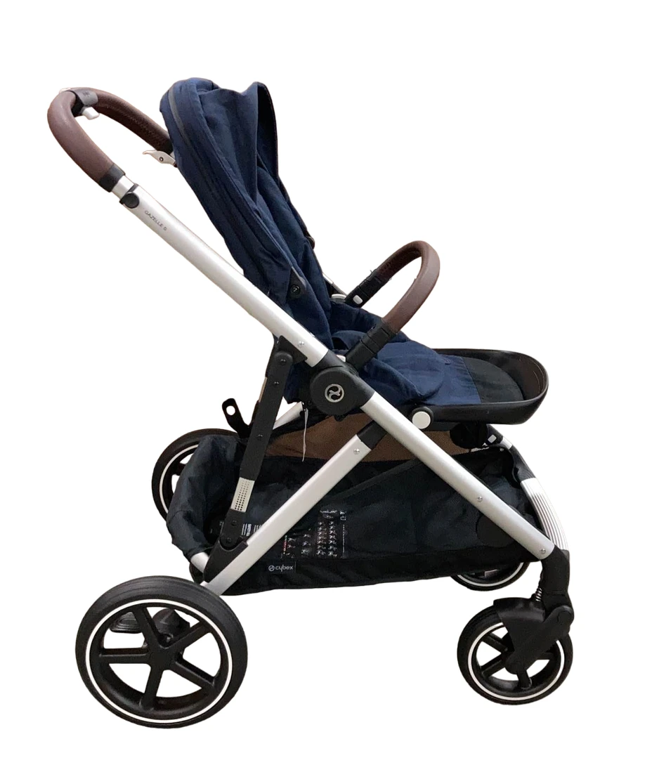 Cybex Gazelle S Modular Stroller, 2022, Silver Frame, Ocean Blue 4 Cybex Gazelle S Modular Stroller, 2022, Silver Frame, Ocean Blue - Image 2