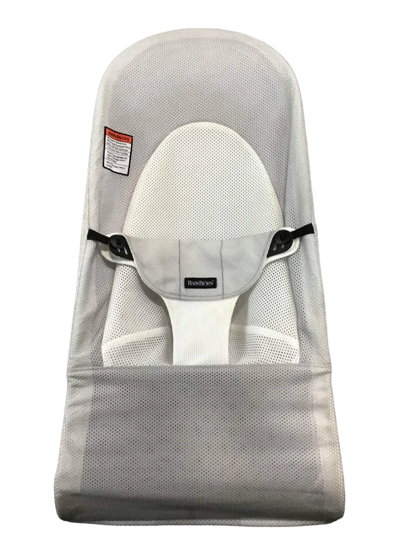 BabyBjorn Bouncer Balance With Toy Bar, Silver White Mesh, Black Frame 7 BabyBjorn Bouncer Balance With Toy Bar, Silver White Mesh, Black Frame - Image 5