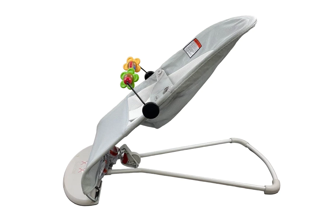BabyBjorn Bouncer Balance With Toy Bar, Silver/White Mesh, Light Gray Frame 6 BabyBjorn Bouncer Balance With Toy Bar, Silver/White Mesh, Light Gray Frame - Image 4