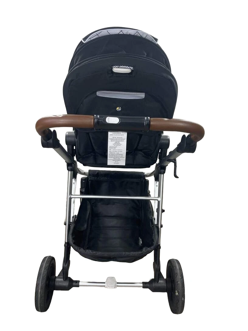 Mockingbird Double Stroller, 2022, Black, Windowpane Frame, Silver With Penny Leather 6 Mockingbird Double Stroller, 2022, Black, Windowpane Frame, Silver With Penny Leather - Image 4