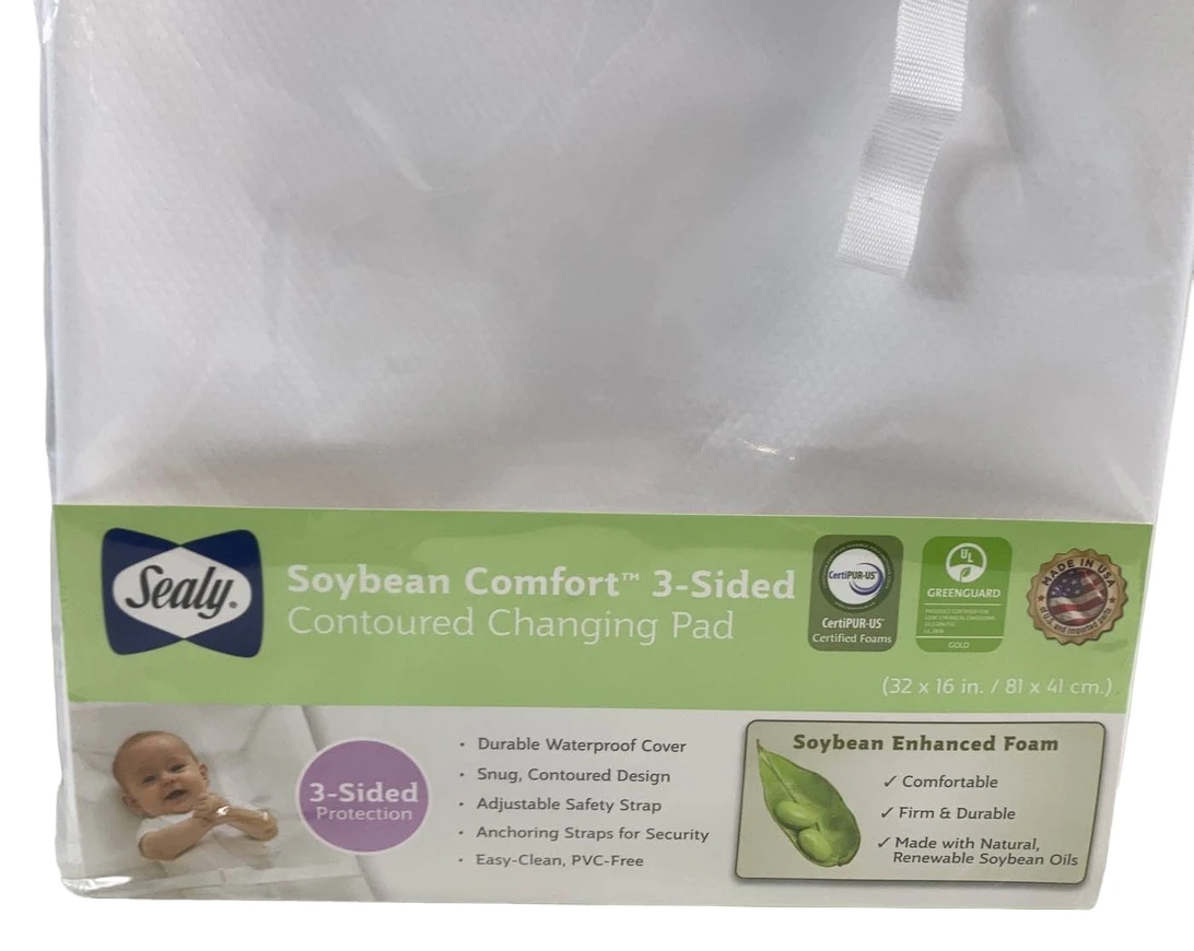 Sealy Soybean Comfort 3-Sided Contoured Changing Pad 6 Sealy Soybean Comfort 3-Sided Contoured Changing Pad - Image 4