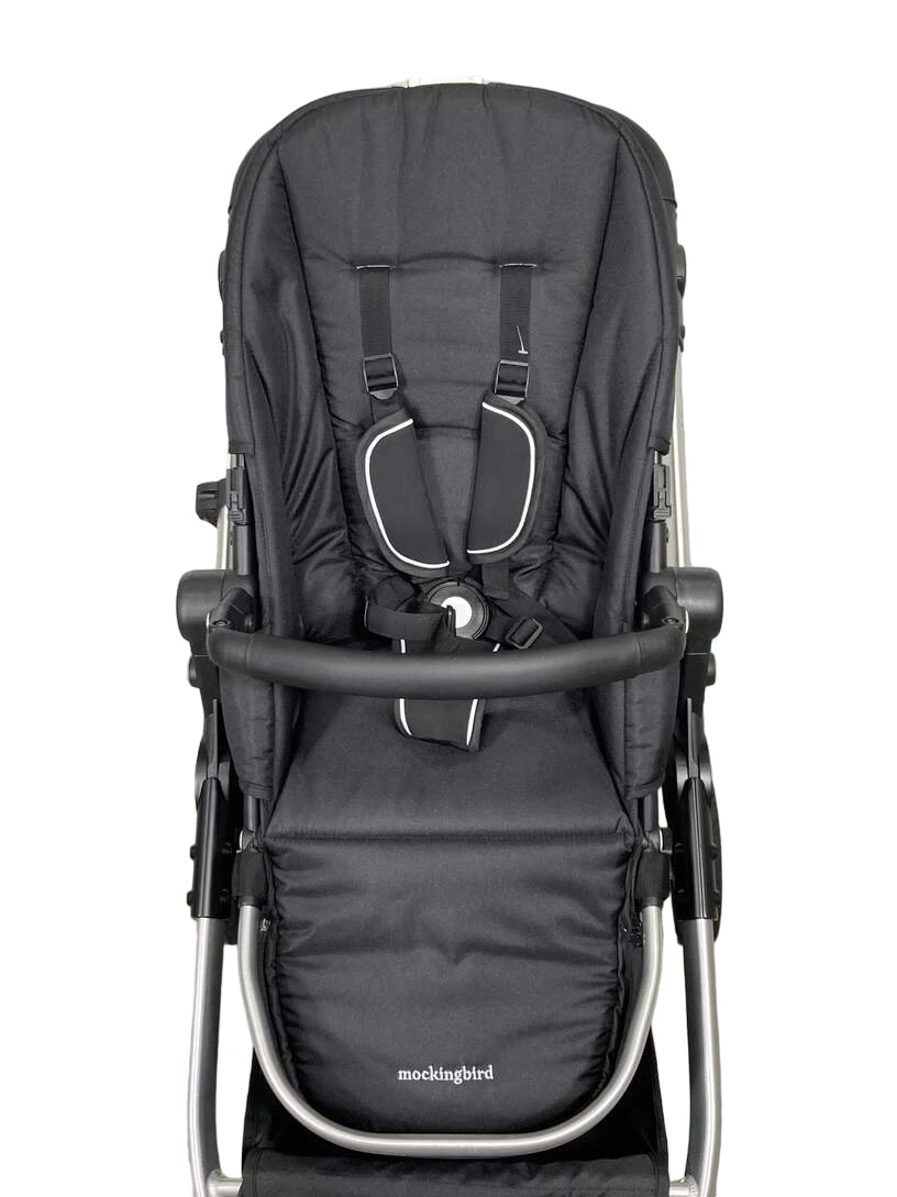 Mockingbird Single To Double 2.0 Stroller, Silver With Black Leather, 2023 7 Mockingbird Single To Double 2.0 Stroller, Silver With Black Leather, 2023 - Image 5