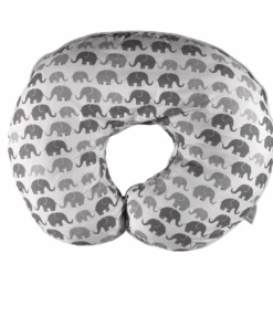 Boppy Nursing And Infant Support Pillow, Gray Elephants Plaid