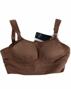Momcozy All-in-One Super Flexible Pumping Bra, Chocolate, Large