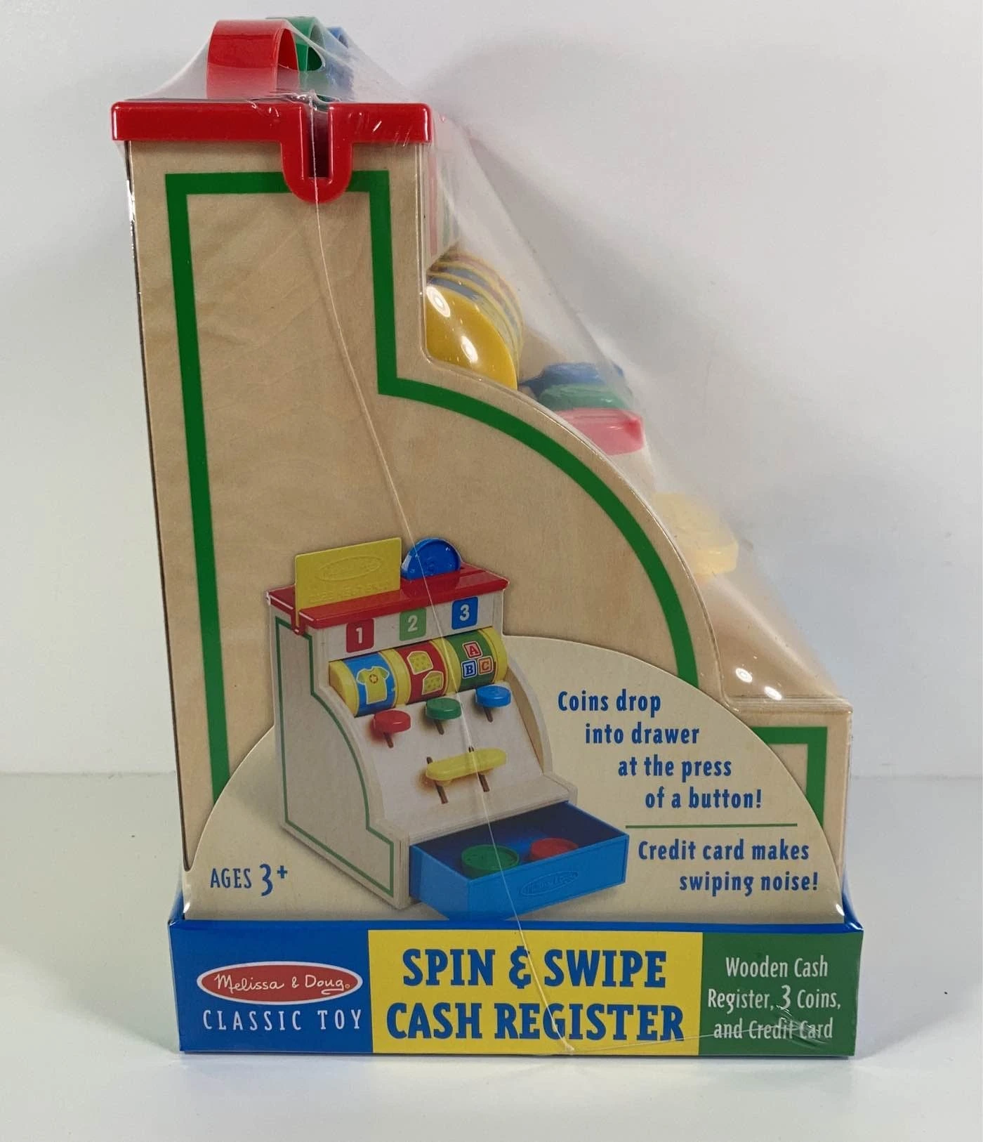Melissa & Doug Spin And Swipe Wooden Cash Register 4 Melissa & Doug Spin And Swipe Wooden Cash Register - Image 2