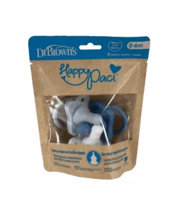 Dr. Brown's HappyPaci Silicone Pacifiers, White/Blue/Light Blue