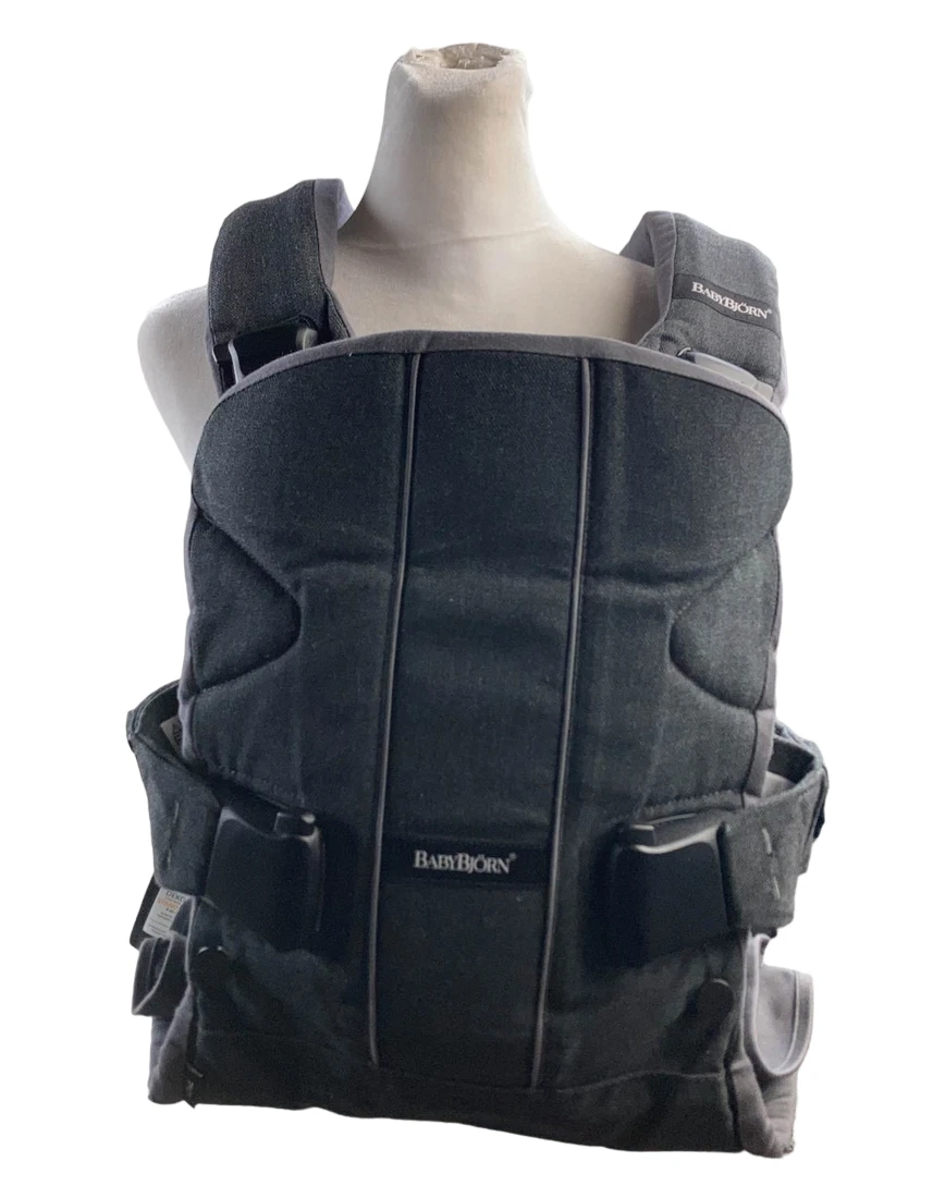 BabyBjorn Baby Carrier One, Denim Gray/Dark Gray Cotton Mix 3 BabyBjorn Baby Carrier One, Denim Gray/Dark Gray Cotton Mix